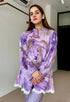 Floral Lavender Pakistani Kurta Set